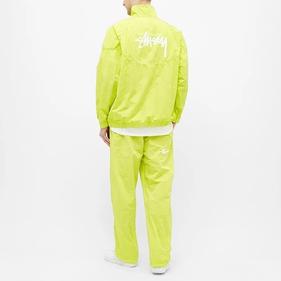BNWT Nike X Stussy Windbreaker Jacket Large Neon - Picture 2 of 9